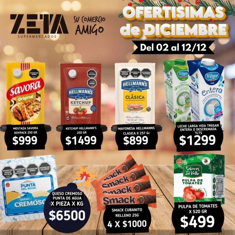 Supermercados Zeta, las mejores ofertas de Diciembre