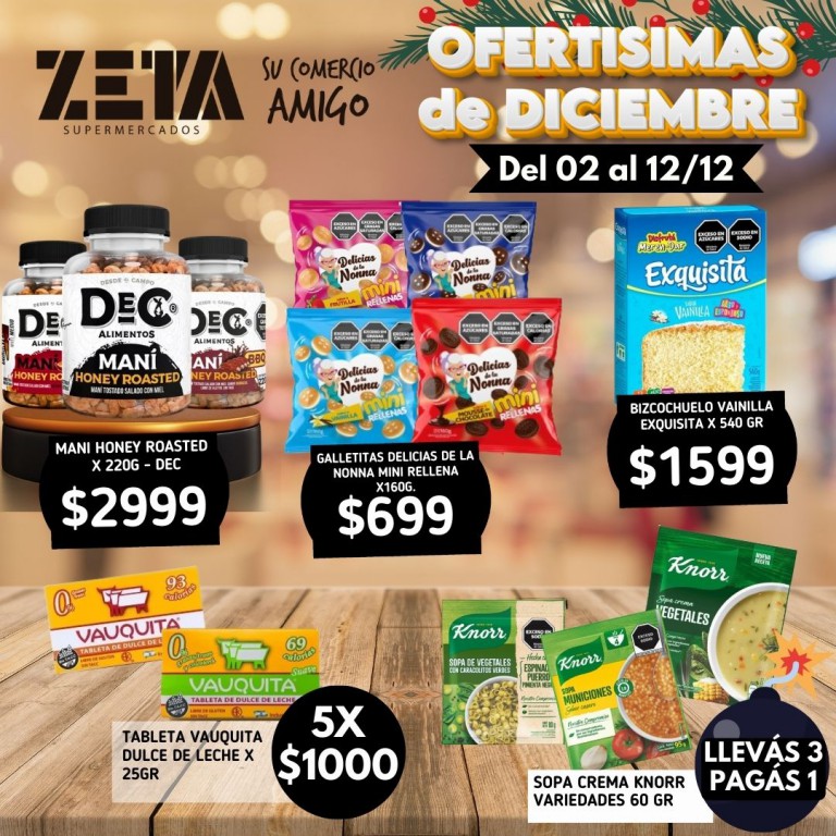 Las mejores ofertas de diciembre las tiene Supermercados Zeta